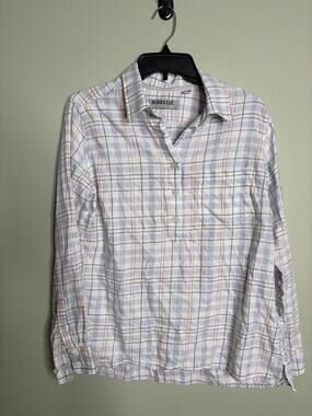 Ridgecut Toughwear Half Button Plaid Shirt Medium